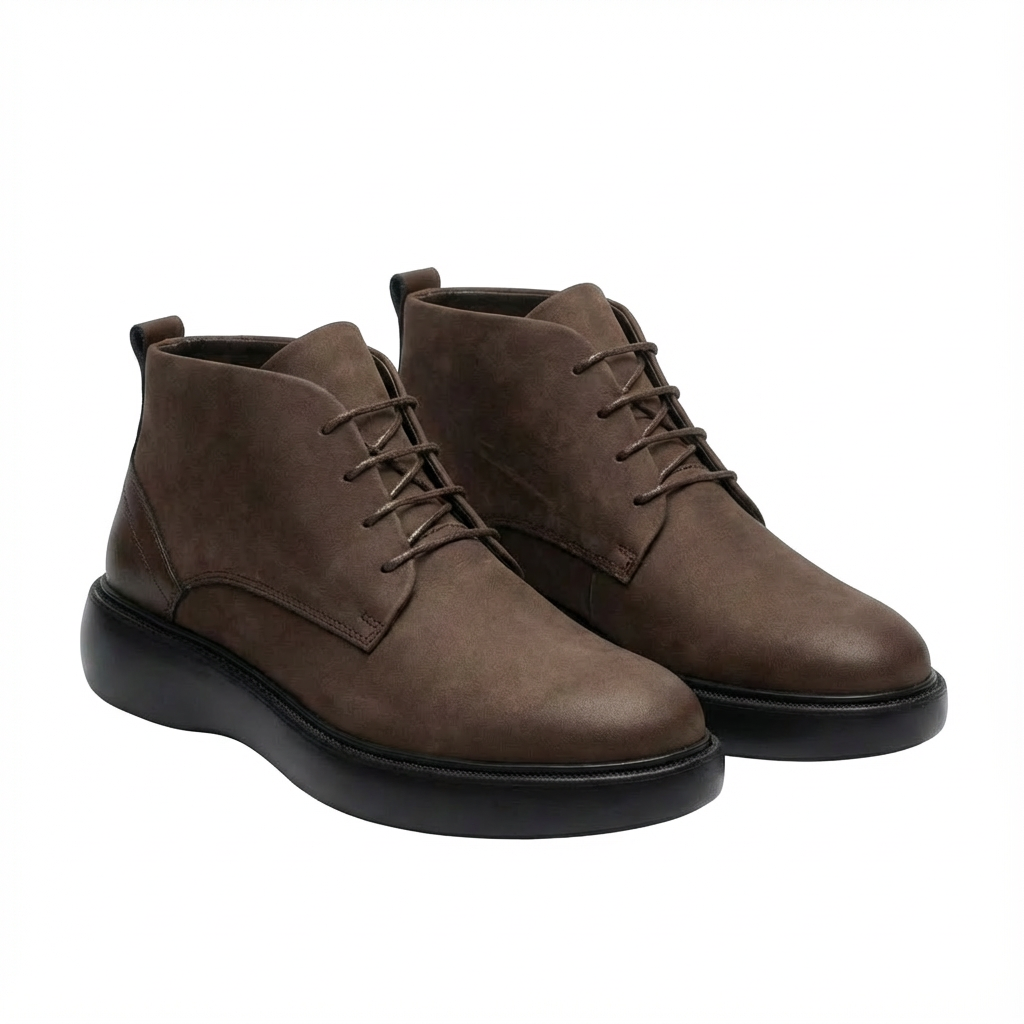 Élégance du Nubuck Marron