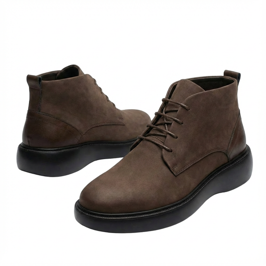 Élégance du Nubuck Marron