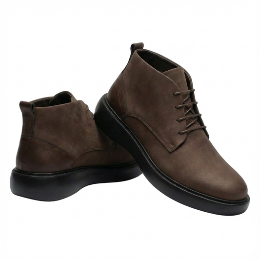 Élégance du Nubuck Marron